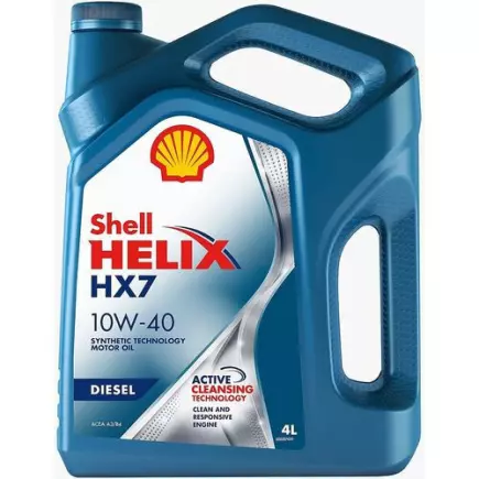 Масло моторное SHELL HELIX HX7 DIESEL 10W40 4L Масло моторное SHELL HELIX HX7 DIESEL 10W40 4L