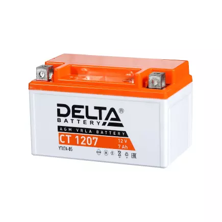 DELTA AGM CT - 1207 (YTX7A-BS) (п.п.) DELTA AGM CT - 1207 (YTX7A-BS) (п.п.)