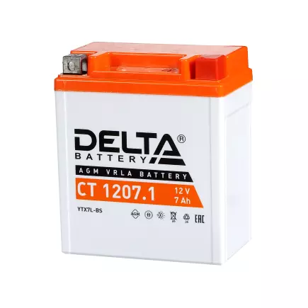 DELTA AGM CT - 1207.1 (YTX7L-BS) (о.п.) DELTA AGM CT - 1207.1 (YTX7L-BS) (о.п.)